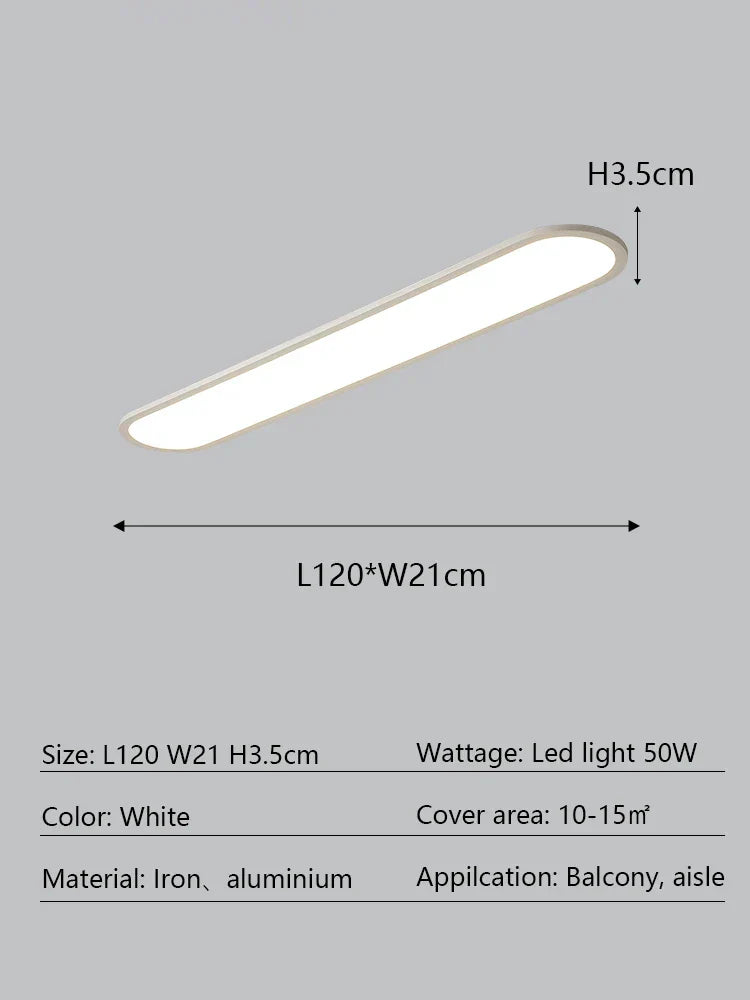 Oval LED Ceiling Light for Modern Minimalist Indoor Lighting Fixtures