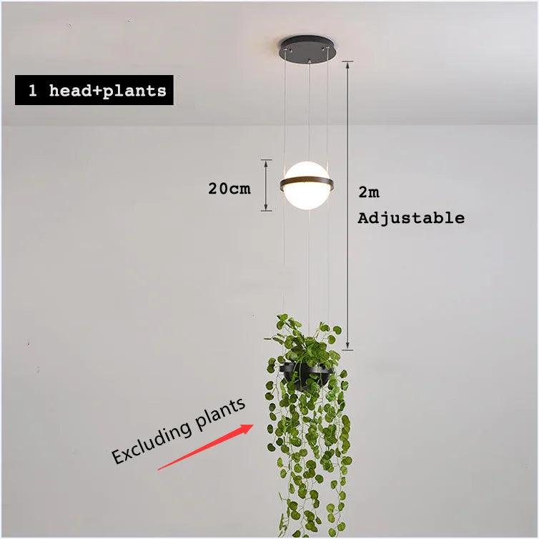 Modern Plant Chandeliers Nordic DIY Sky Garden LED Pendant Lamps Home Decor Fixtures