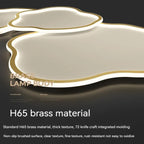 Copper Surface Mount LED Ceiling Light with Remote Control for Living Room