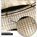 Chrome LED Crystal Donut Chandeliers | Modern Luxury Indoor Light Fixtures