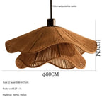 Japanese Hemp Knit Pendant Light E27 LED Lamp - Nordic Wabi Sabi Style