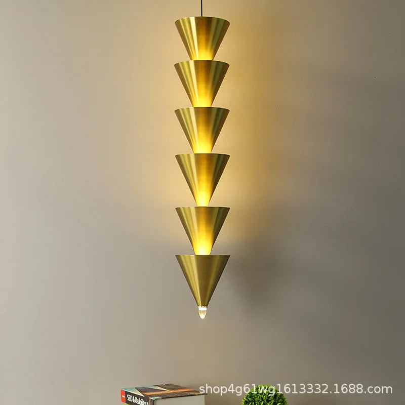 Nordic Tapered Multilayer Chandelier for Home LED Lighting Decor