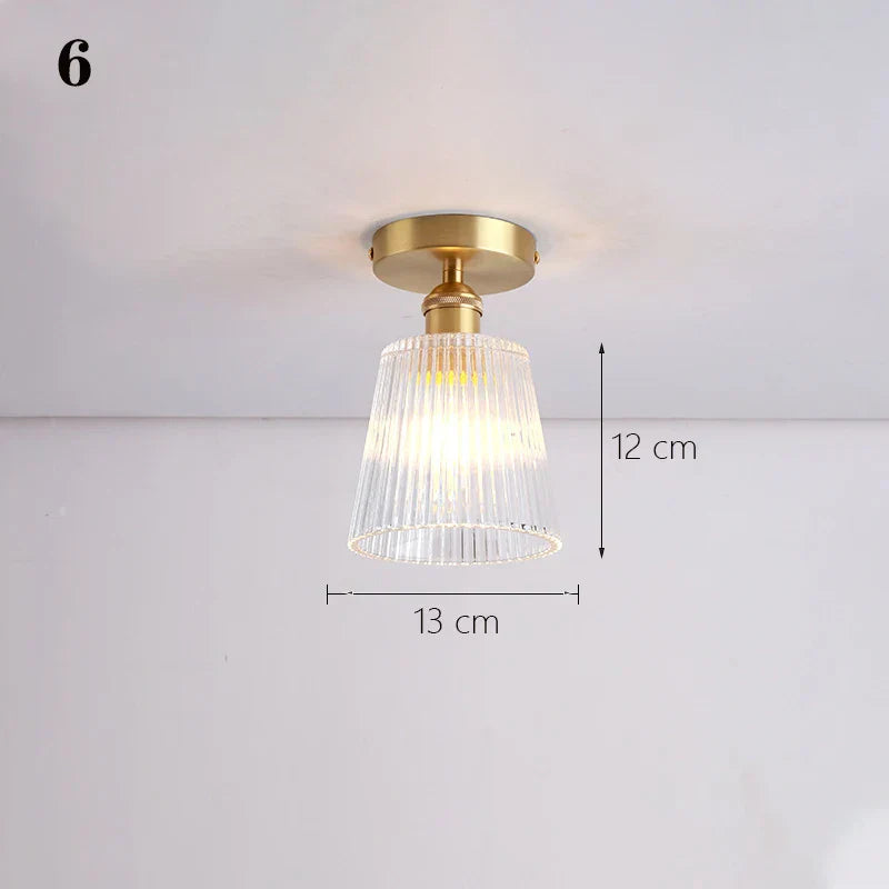 Glass Shade Pendant Ceiling Lamp for Kitchen Aisle Bedroom LED Lights Fixtures