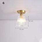 Glass Shade Pendant Ceiling Lamp for Kitchen Aisle Bedroom LED Lights Fixtures