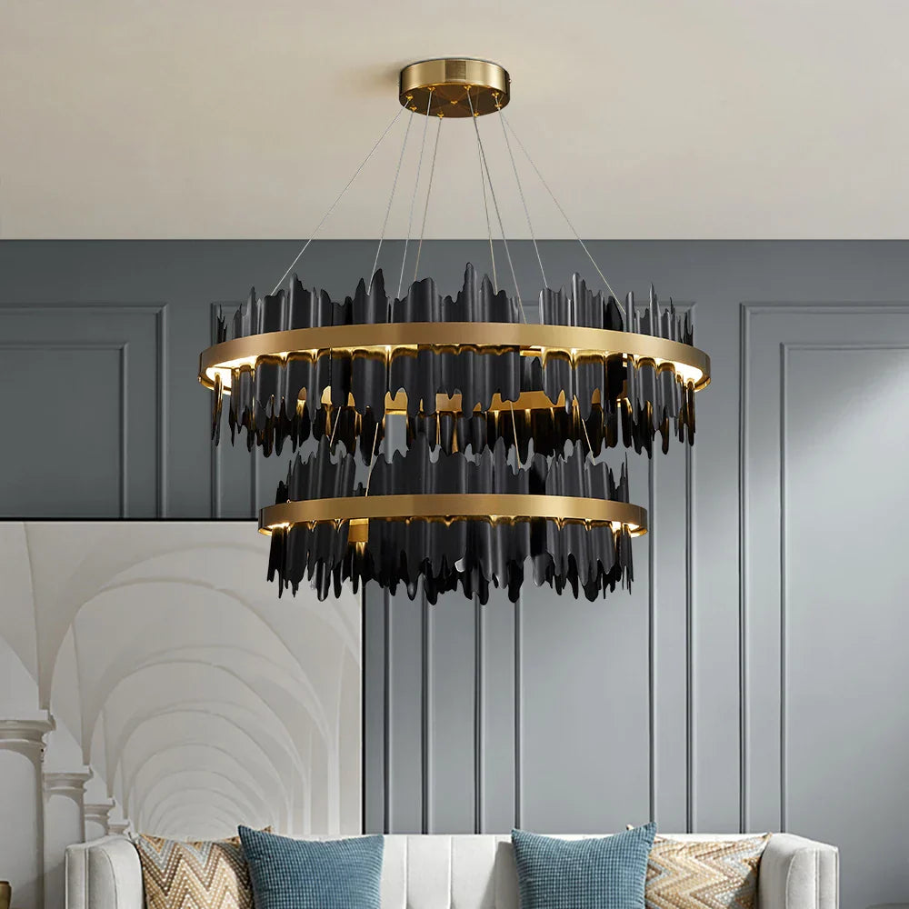 Modern Round LED Chandelier for Home Luxury Decor Lighting