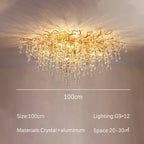 Crystal Dendritic Chandelier: Modern Luxe for Living Room, Dining Room, Bedroom, Hotel Lobby