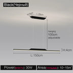 Black Line Chandelier: Elegant Salon Design, Luxury Lighting for Home and Restaurant