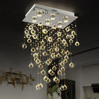 Luxury Led Crystal Chandelier for Living Dining Room, Elegant Home Decor Lighting