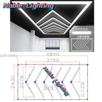 Hexagon LED Garage Wall Ceiling Lights 6500K Daylight White 4.8X2.4M Linkable
