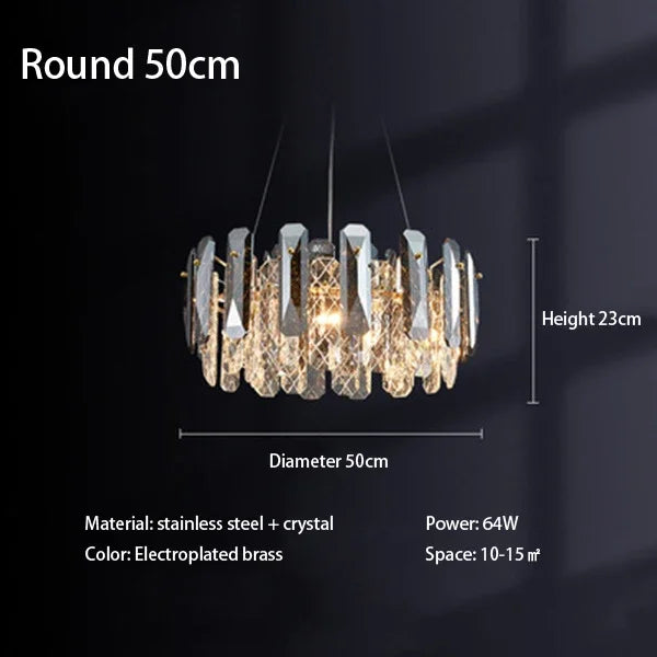 Crystal LED Chandelier: Modern Luxury Room Decor Pendant Light for Home, Bedroom, Restaurant & Ceiling
