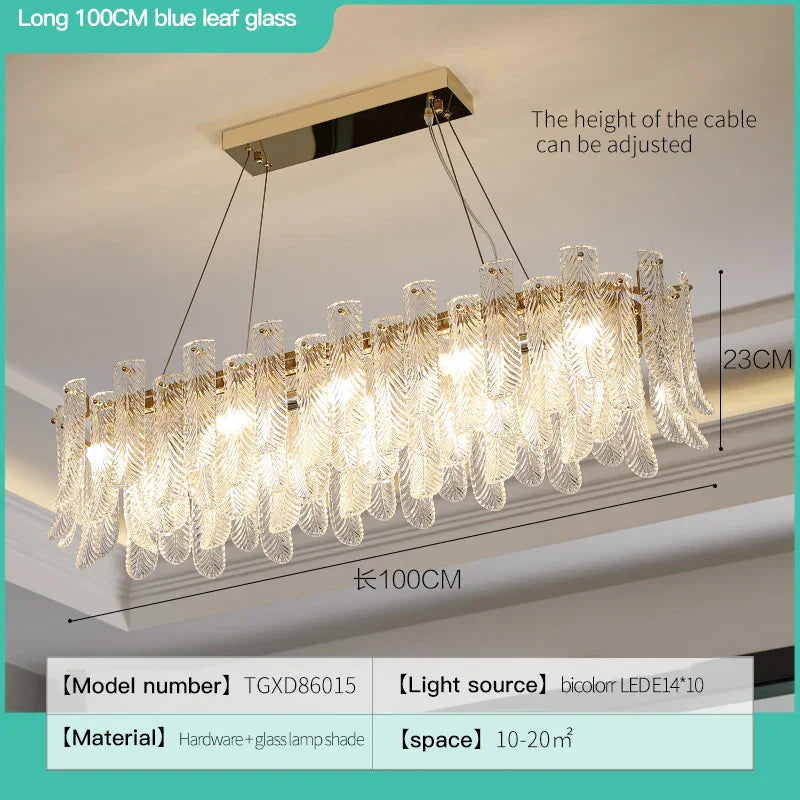 Crystal LED Ceiling Lamp for Modern Living Room with Warm Light and Eye Protection