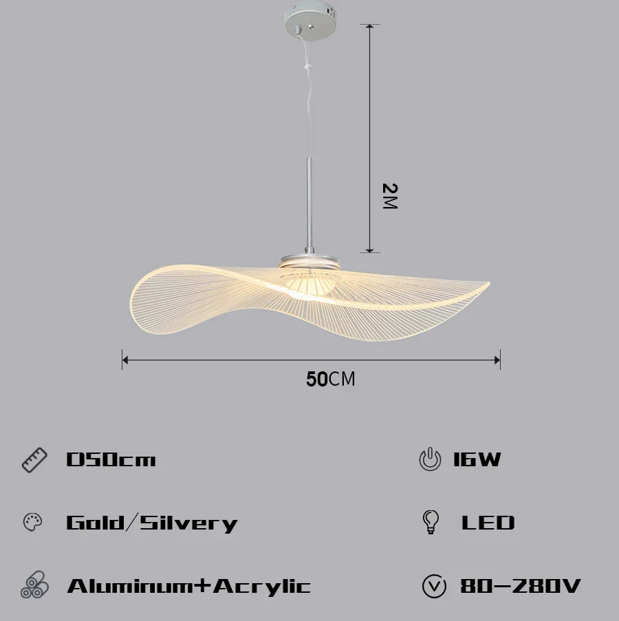 Postmodern Waves Design LED Chandeliers, Loft Living Room Office Lighting Fixtures