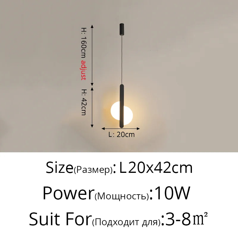 Modern LED Pendant Lights for Living Room Bedroom Bar Decor Lighting