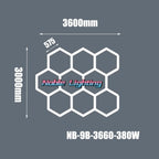 Honeycomb LED Ceiling Light for Car Showroom and Workshop