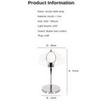 Bauhaus Mushroom Table Lamp, Modern Acrylic LED Night Light