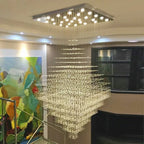 Crystal Chandelier: Glittering Ceiling Light for Living Room & Hotel Lobby