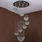 Crystal LED Chandelier for Large Villa Ceiling Lights, Hotel, Kitchen Decor