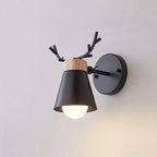 LED Antlers Wall Lamp Wooden Nordic Vintage Modern Loft Bedroom Lighting E27