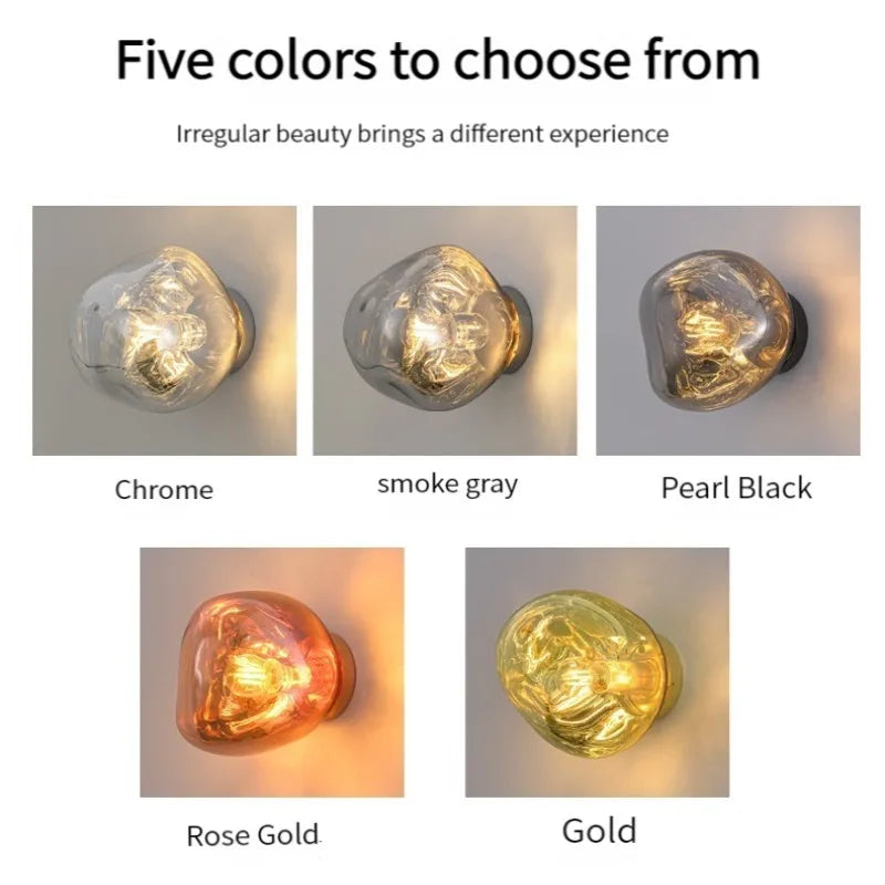 Glass LED Wall Lamp: Modern Lighting for Living Room, Hallway, Bedroom & Decor