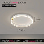 New Nordic Ceiling Lamp: Modern, Creative, Elegant Lighting for Bedroom and Living Room