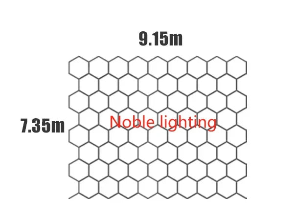 Honeycomb LED Car Detailing Ceiling Light - Customized Hexagon Design for Showroom