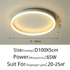 Modern Round Bedroom LED Ceiling Light for Living Room Study, Home Decor Lighting