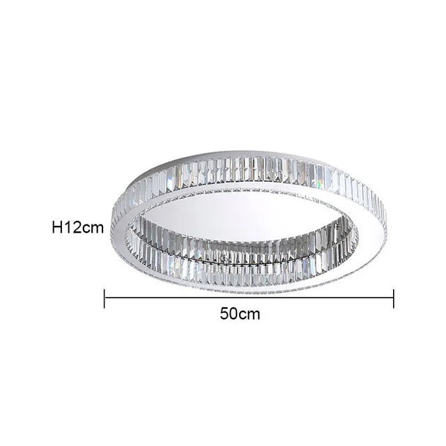 Chrome Crystal LED Ceiling Light: Modern Luxury Stainless Steel Art Lighting