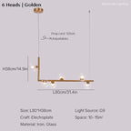 Linear Chandelier: Modern Long Dining Table Pendant Light