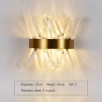 Crystal Gold LED Wall Sconce for Bedroom Living Room Home Decoration