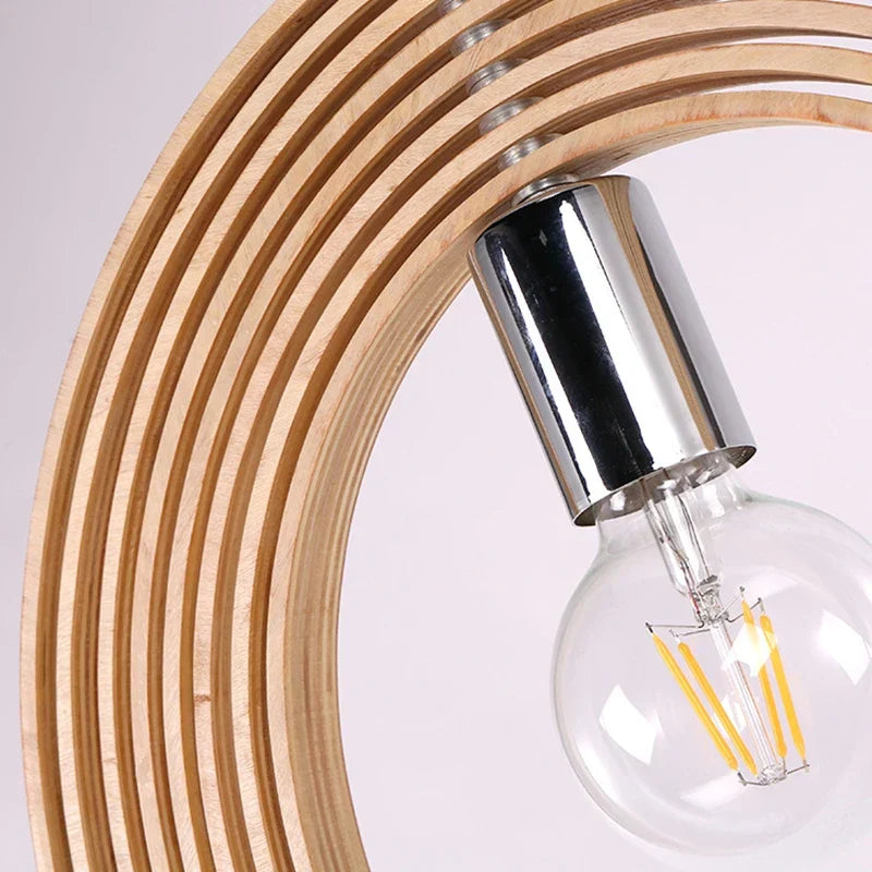 Nordic Solid Wood Pendant Lamp for Home Decoration