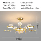 Nordic Glass Ball LED Ceiling Light for Bedroom Living Room Decoration Indoor Lighting