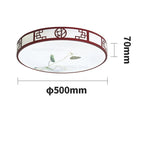 Mahogany LED Ceiling Lamp Minimalism Round/Square Interior Lighting for Living Room & Dining Room