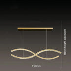 Crystal LED Pendant: Modern Minimalist Chandelier for Home Dining Living Room Decor