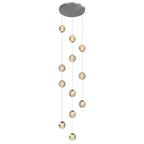 Revolving Stair LED Chandelier - Duplex Villa Hanging Lamp for High-Level Staircase