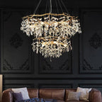 Modern Luxury Crystal Chandelier LED Pendant Light for Living Room Hotel Home Decor by Afralia™