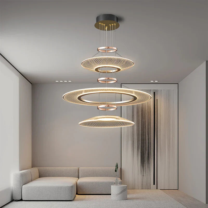 Double Pendant Chandeliers LED Hanging Ceiling Lamp for Living Room Kitchen Island