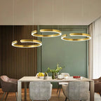 Modern LED Chandelier: Height Adjustable Pendant for Dining & Living Room.