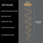 Crystal Pendant Chandelier for High Ceilings