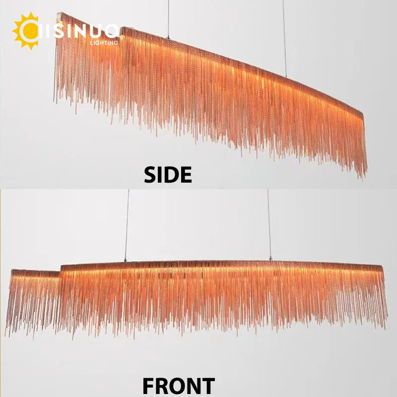 Retro Hanging Chain Chandelier for Restaurant Decor