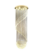 Crystal Chain Pendant Light Chandelier for Living Room and Staircase