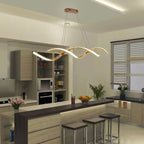 Nordic Minimalist LED Chandelier: Modern Aluminum Copper Pendant Lamp for Home Decor