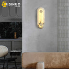 Marble Wall Light: Modern Copper Gold LED Sconce for Bedroom Hotel Corridors