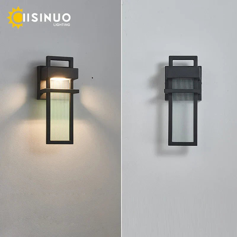 Matte Black LED Outdoor Wall Sconce for Garage Garden and Entryway