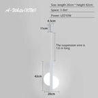 Nordic Black Pendant Lamp for Bedroom Decoration