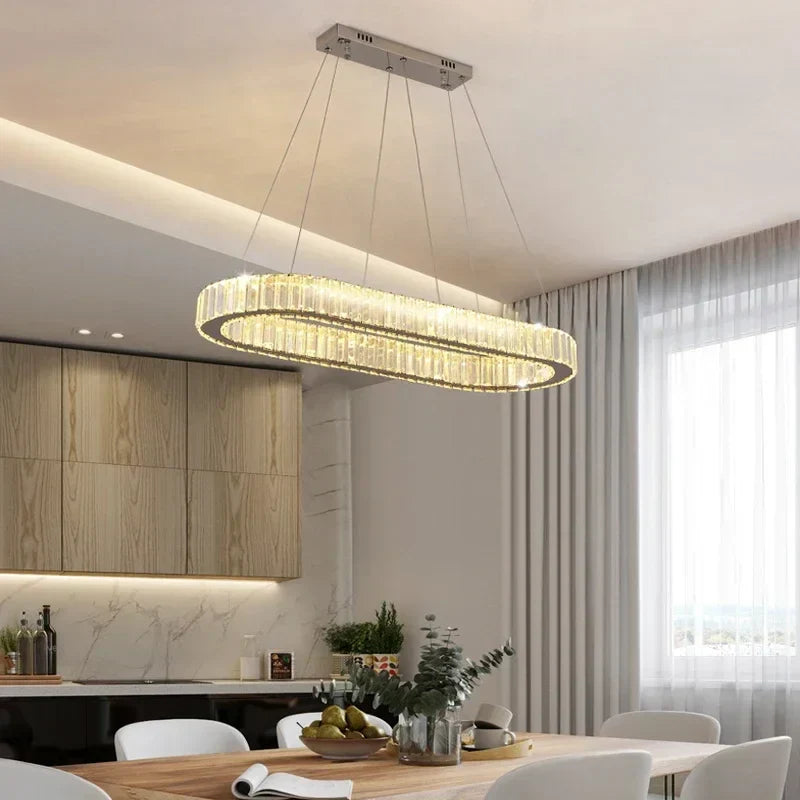 Crystal Pendant Chandelier: Modern Luxury LED Ceiling Light Fixture