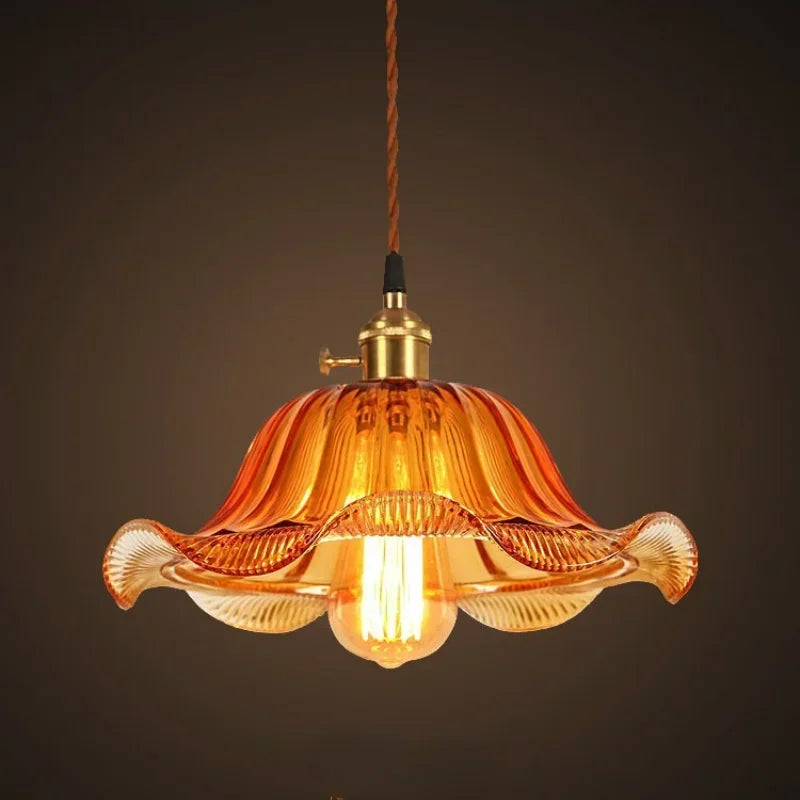 Glass Pendant Lights: Vintage LED Indoor Lighting for Home, Living Room, and Cafe.