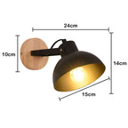 Nordic Wooden Wall Lamp Bedside Light for Bedroom Living Room E27 Macaroon Style
