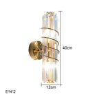Modern Luxury Gold Crystal LED Wall Light for Living Room and Bedroom