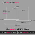 Modern Minimalist Nordic Chandelier Strip Creative Bar Table Lights