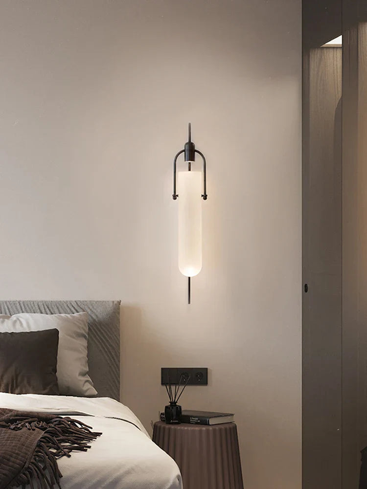Glass LED Wall Lamp: Modern Interior Lighting for Bedroom, Corridor & Indoor Spaces